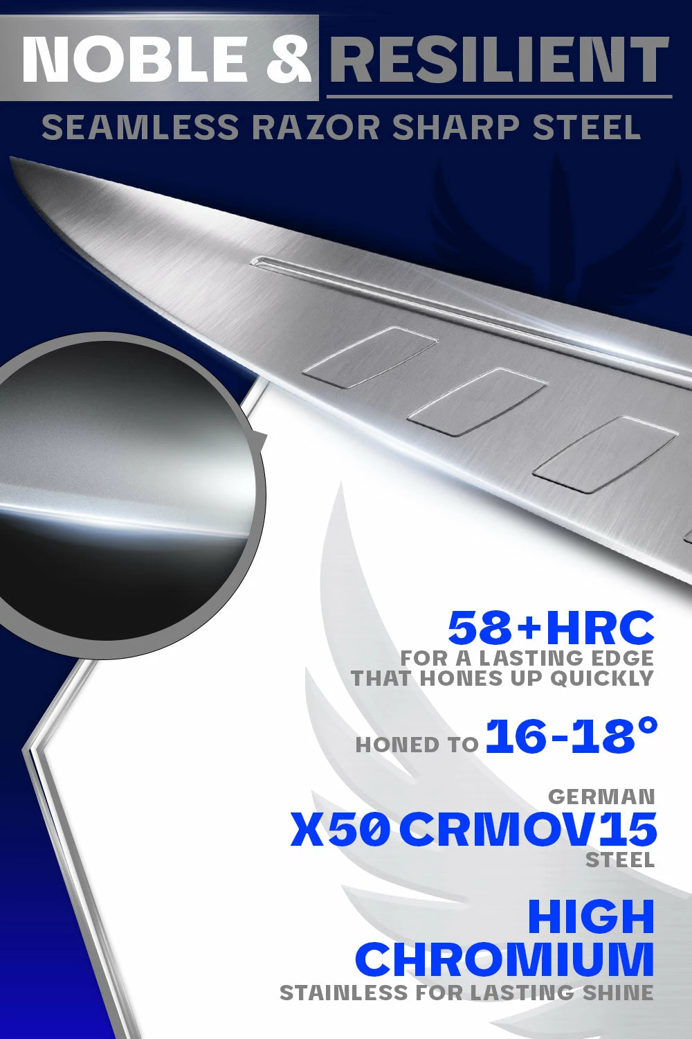 Fillet Knife 6.5" | Crusader Series | NSF Certified | Dalstrong © - Image 2