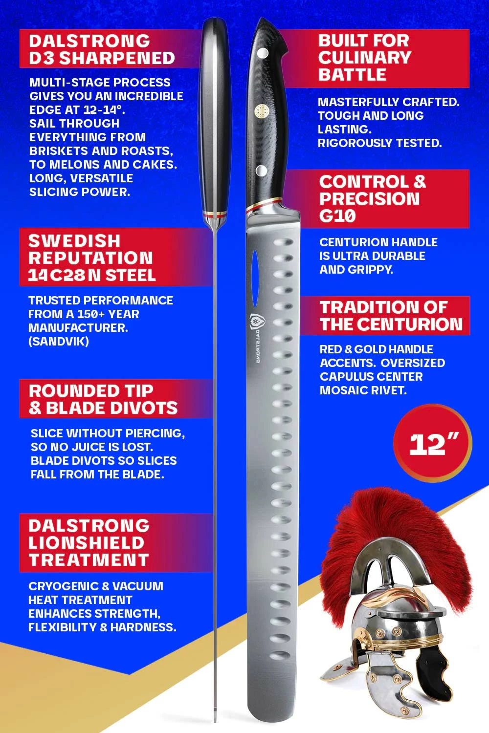 Slicing & Carving Knife 12" | Centurion Series | Dalstrong © - Image 4