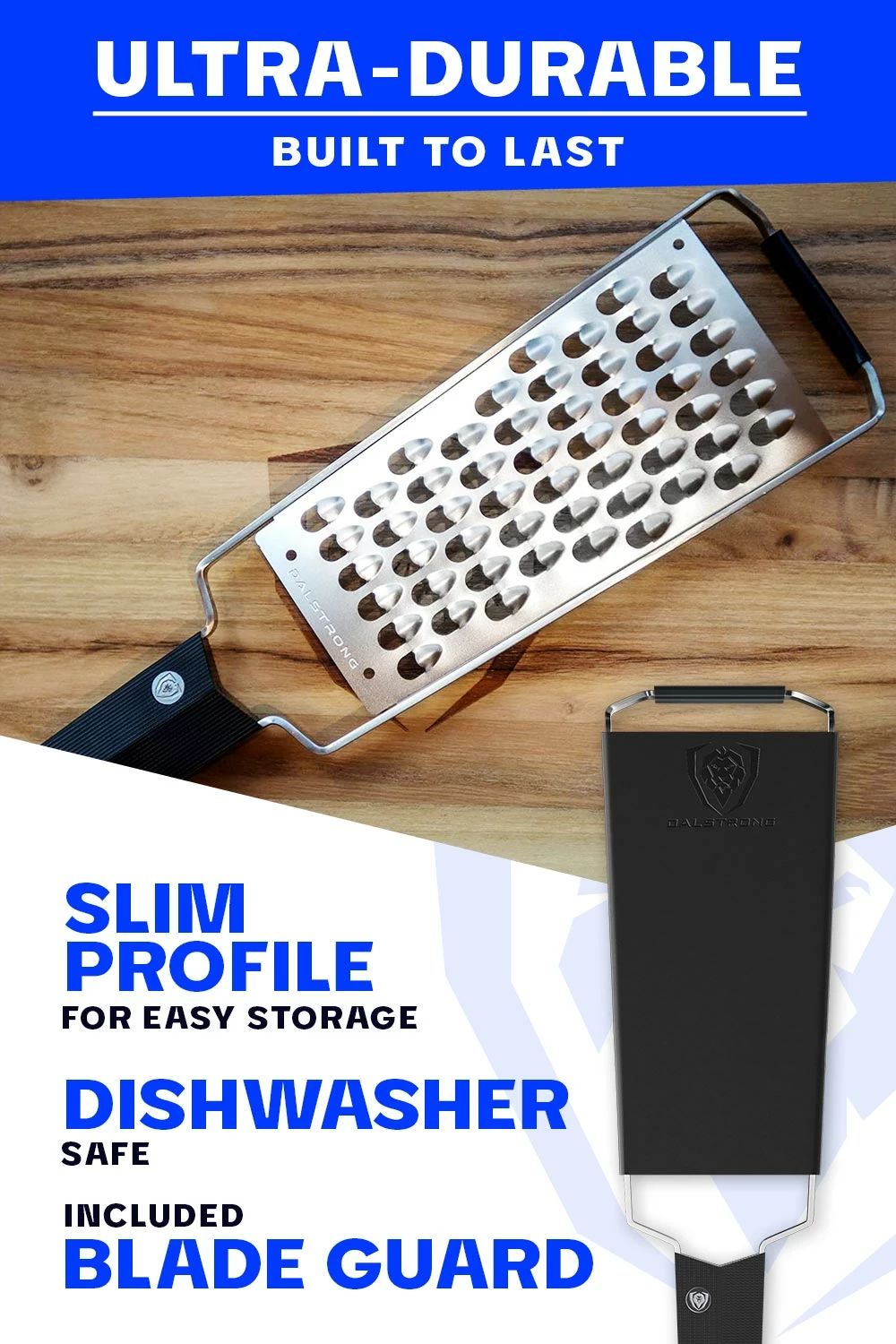 Professional Extra Coarse Wide Cheese Grater | Dalstrong © - Image 4
