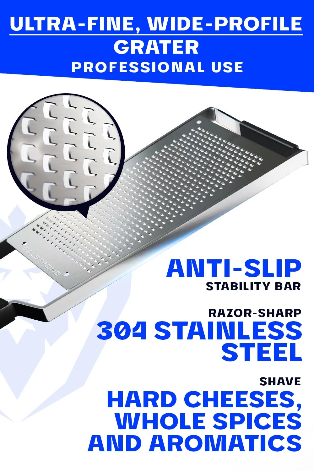 Professional Fine Wide Cheese Grater | Dalstrong © - Image 2