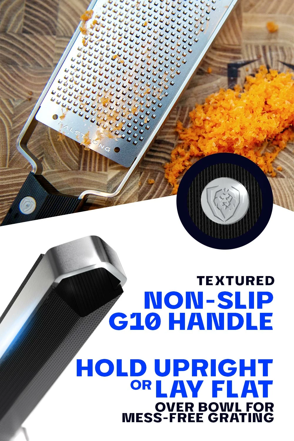 Professional Fine Wide Cheese Grater | Dalstrong © - Image 3