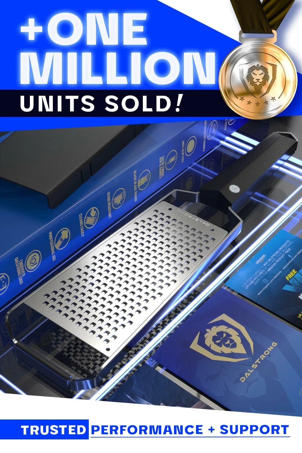 Professional Fine Wide Cheese Grater | Dalstrong © - Image 6