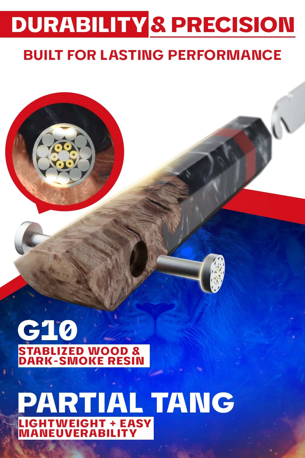 Helios Chef Slicer 17" | Included Display Stand | Firestorm Alpha Series | Dalstrong © - Image 4