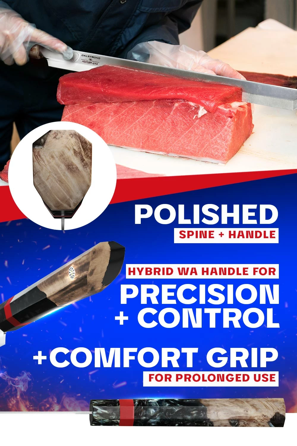 Helios Chef Slicer 17" | Included Display Stand | Firestorm Alpha Series | Dalstrong © - Image 7