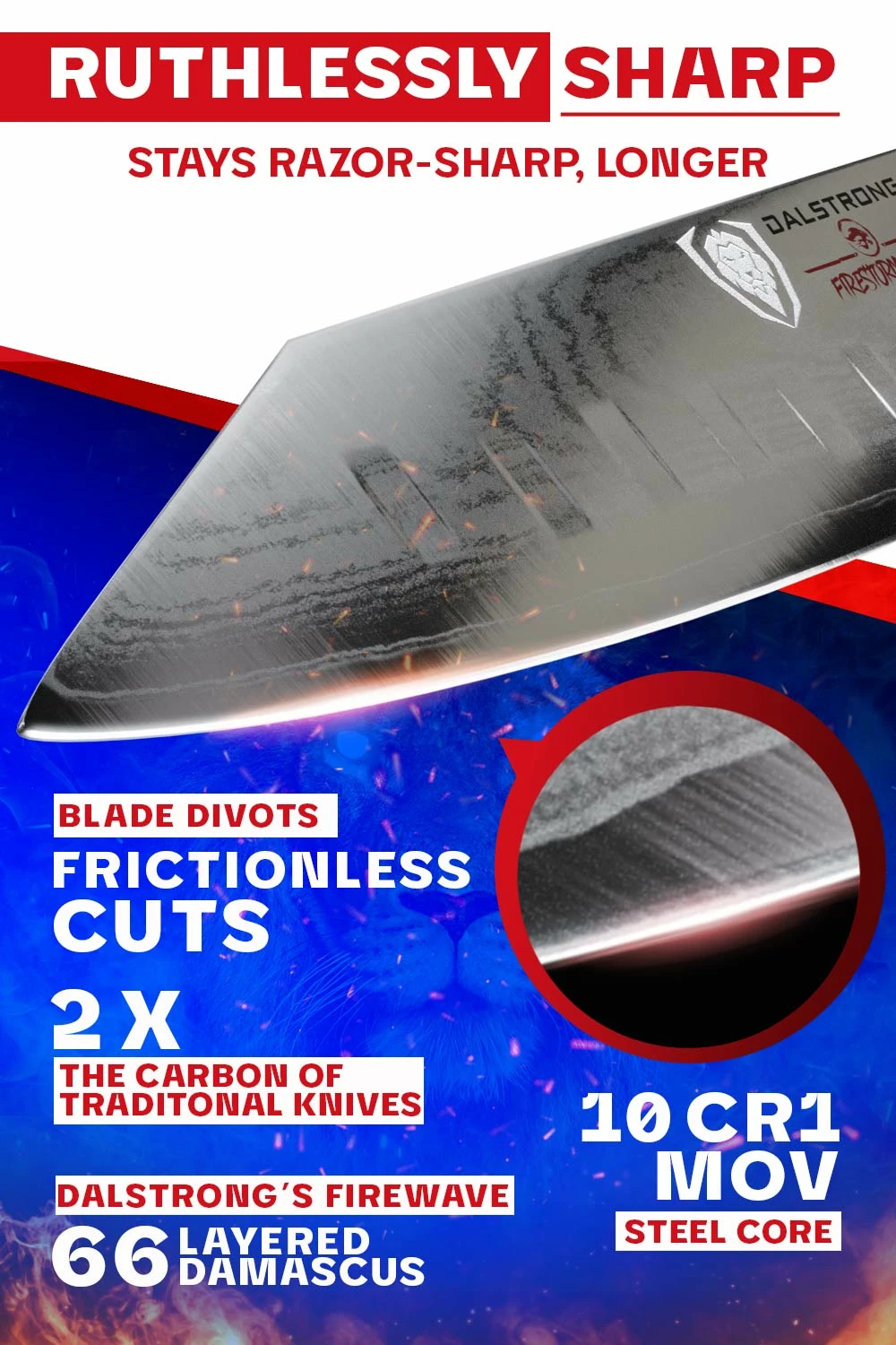 Santoku Knife 7" | Firestorm Alpha Series | Dalstrong © - Image 2