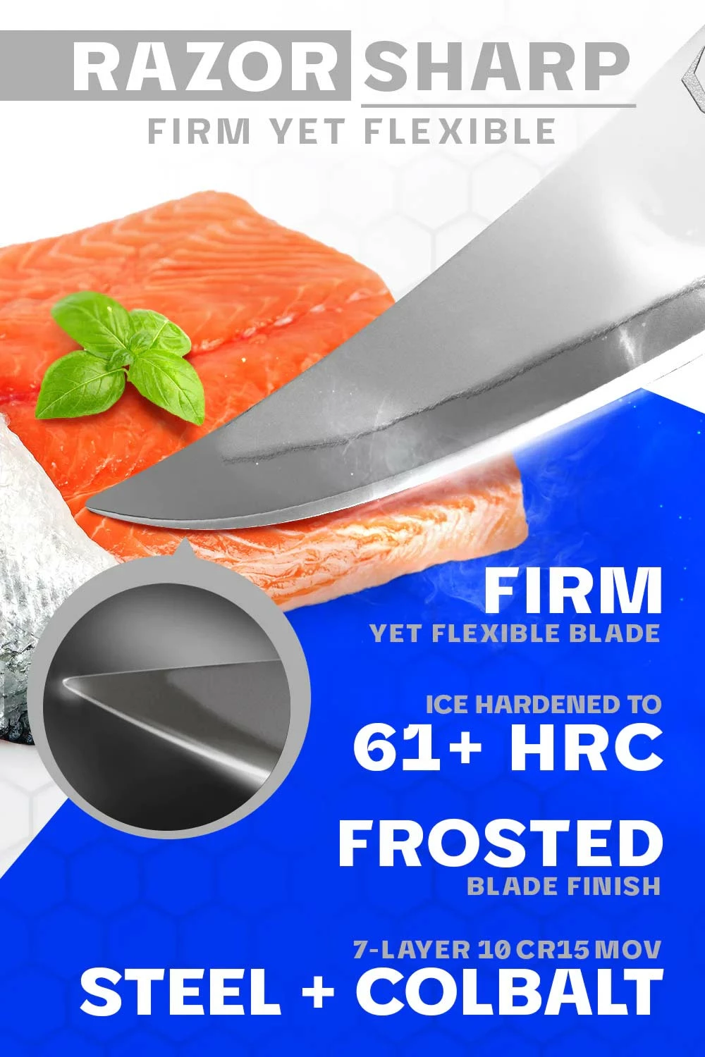 Fillet Knife 6" | Frost Fire Series | NSF Certified | Dalstrong © - Image 3