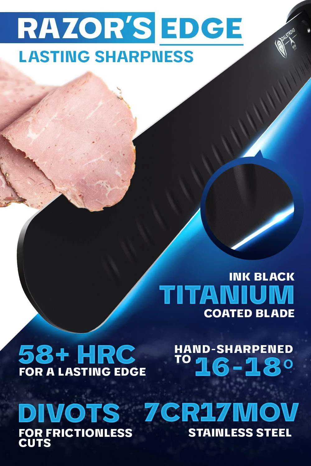 Slicing & Carving Knife 12" | Night Shark Series | NSF Certified | Dalstrong © - Image 2