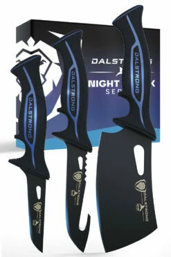 3-Piece Knife Set | Boning Knife, Hook Knife, Mini Cleaver | Night Shark Series | NSF Certified | Dalstrong ©