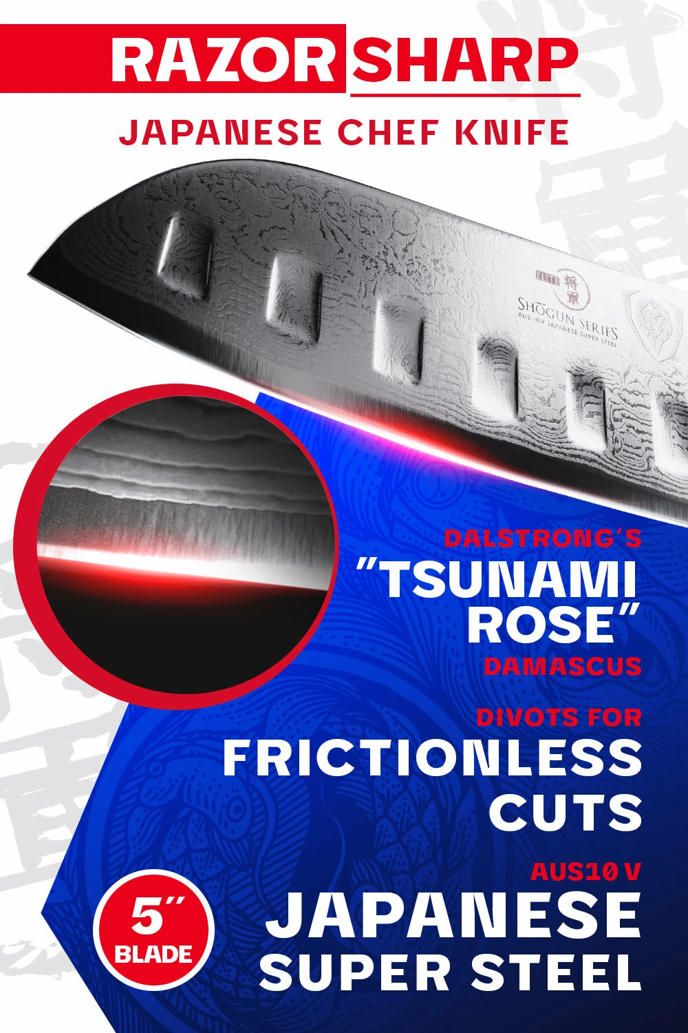 Santoku Knife 5" | Shogun Series ELITE | Dalstrong © - Image 3