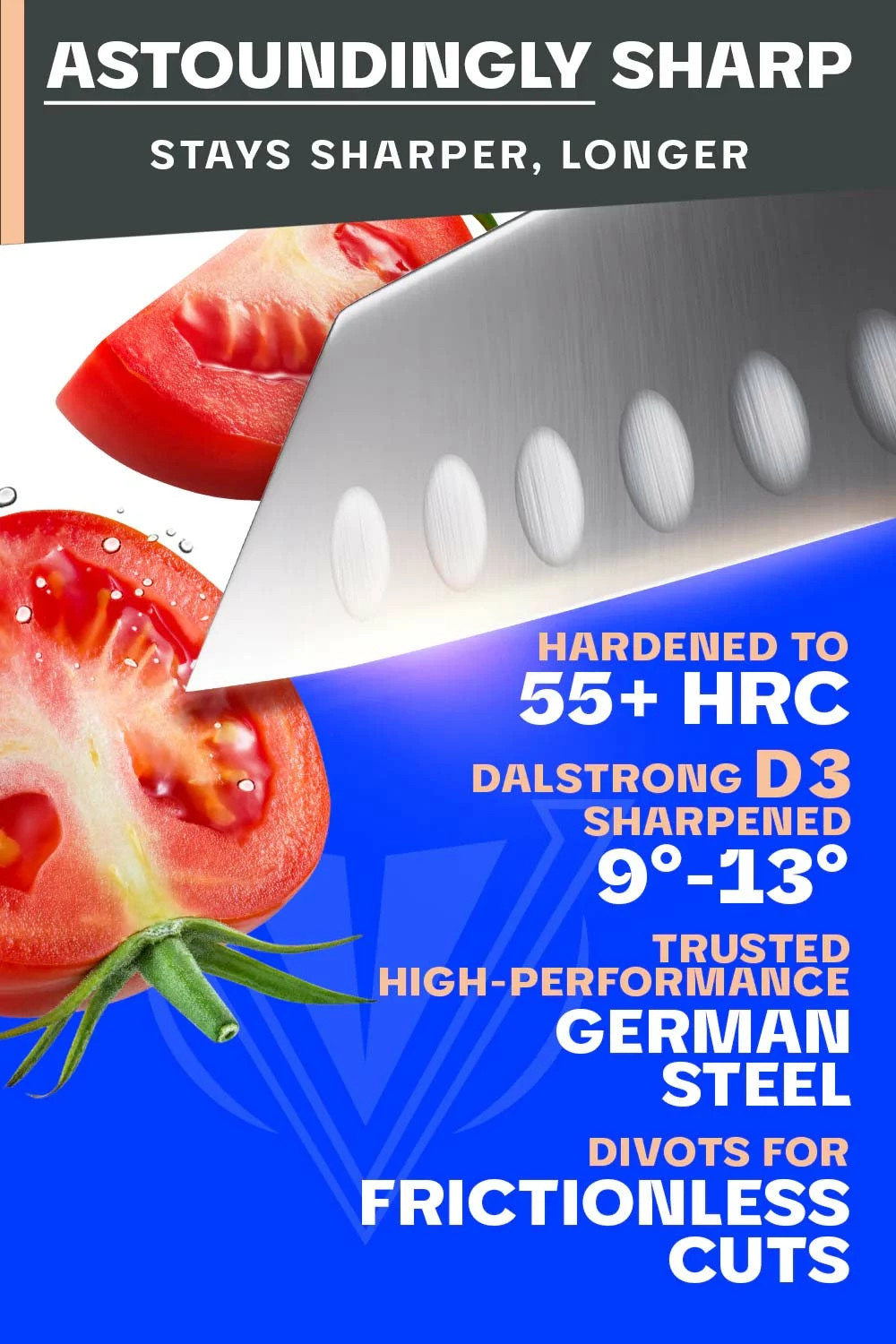 Santoku Knife 7" | Vanquish Series | NSF Certified | Dalstrong © - Image 2