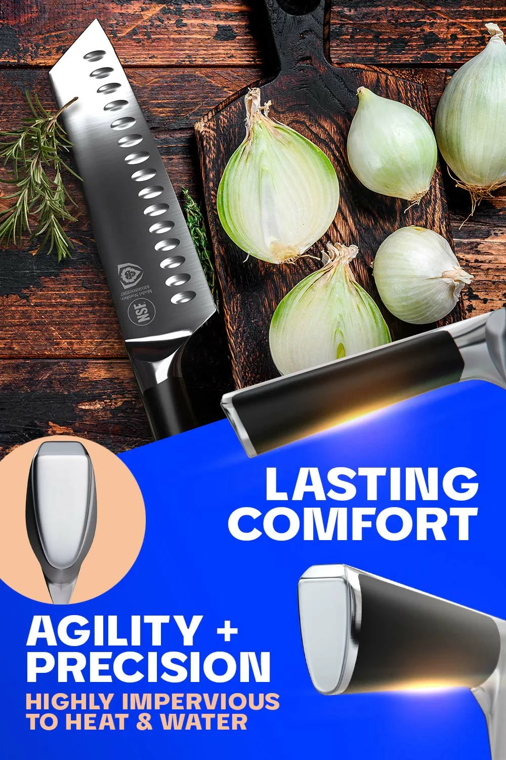 Santoku Knife 7" | Vanquish Series | NSF Certified | Dalstrong © - Image 5