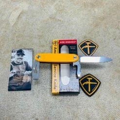 American Service Knife Jefferson Grabber Orange Utility Tool With Drop Point Knife, Bottle Opener, And Chisel