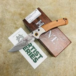 Benchmade 15085-2202 WHITETAIL DEER Mini Crooked River Folding Knife 3.4" Casey Underwood Artist Series LIMITED EDITION WHITETAIL DEER