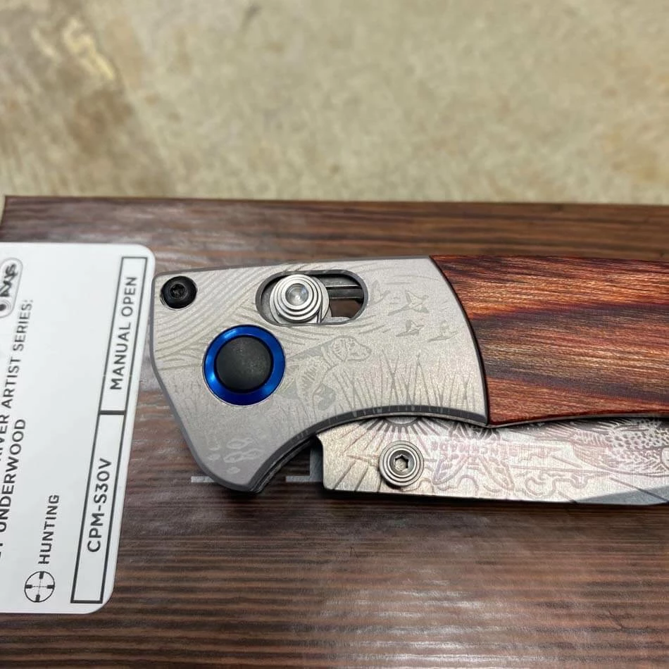 Benchmade 15085-2204 RINGNECK PHEASANT Mini Crooked River Folding Knife 3.4" Casey Underwood Artist Series LIMITED EDITION RINGNECK PHEASANT - Image 8