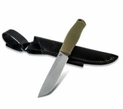 Benchmade 202 Leuku 5.19" CPM-3V Satin Plain Blade, Santoprene Handle