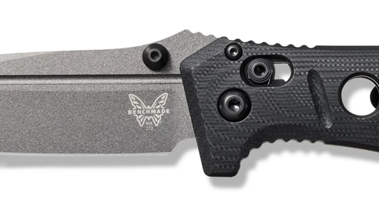 Benchmade 273GY-1 Shane Sibert Mini Adamas Folding Knife 3.25" CruWear Tungsten Gray Plain Blade, Black G10 Handles - Image 6