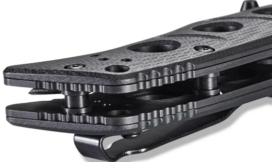 Benchmade 273GY-1 Shane Sibert Mini Adamas Folding Knife 3.25" CruWear Tungsten Gray Plain Blade, Black G10 Handles - Image 9