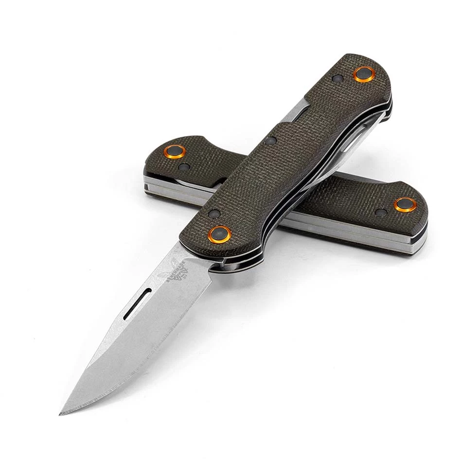 Benchmade 317-1 Weekender 2.97" Multi-Bladed Bottle Opener Pocket Knife Micarta - Image 2