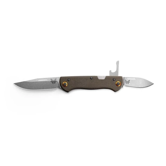 Benchmade 317-1 Weekender 2.97" Multi-Bladed Bottle Opener Pocket Knife Micarta