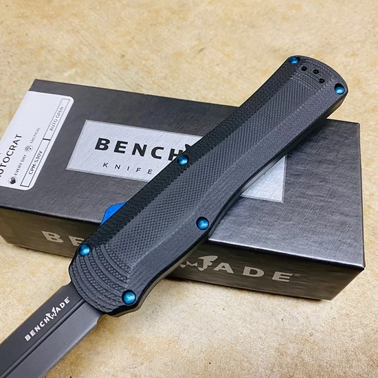 Benchmade 3400BK Autocrat AUTO OTF 3.71" Black DLC Coated Finish Double Edge Dagger Knife PROTOTYPE AUGUST 2019 - Image 2