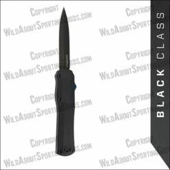 Benchmade 3400BK Autocrat AUTO OTF 3.71" Black DLC Coated Finish Double Edge Dagger Knife