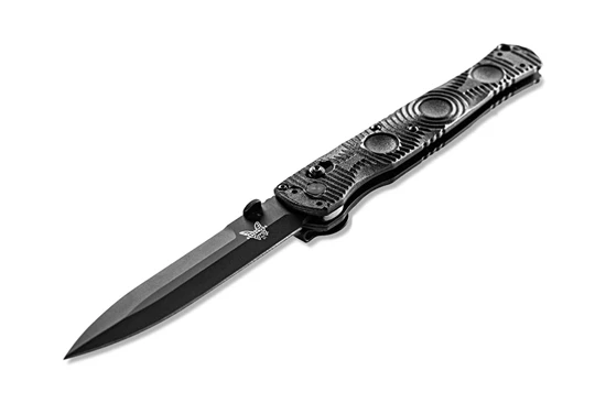 Benchmade 391BK SOCP Folding Knife 4.47" D2 Black Blade, Black Molded CF-Elite Handle - Image 4
