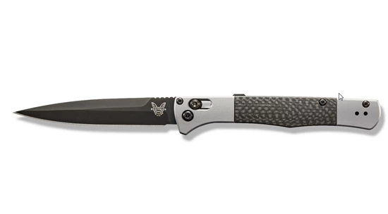 Benchmade 4170BK Auto Fact, 3.95" Black DLC Coated CPM-S90V Spear-point Blade, Aluminum W/Carbon Fiber Inlays Handle Knife - Image 5