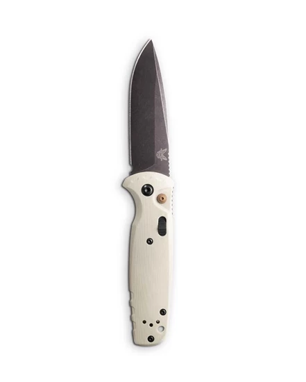 Benchmade 4300BK-03 CLA AUTO Folding Knife 3.4" CPM-Magnacut DLC Battlewash Blade Ivory G10 Handles - Image 2