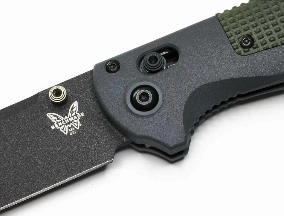 Benchmade 430BK Redoubt CPM-D2 3.55" Cobalt Black Blade Grivory Handles Folding Knife - Image 8