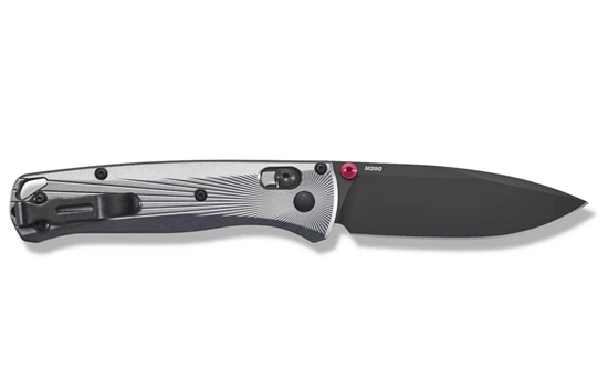 Benchmade 535BK-4 Bugout AXIS Folding Knife 3.24" M390 Milling Pattern Aircraft Aluminum Handles - Image 9