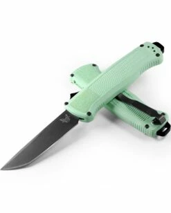 Benchmade 5370BK-03 Shootout Sea Foam Green Grivory, 3.5" DLC Blade, Automatic OTF Knife