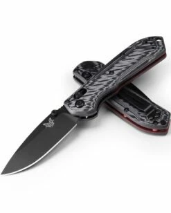 Benchmade 565BK-02 Mini Freek 3" CPM-M4 Black Cerakote Drop Point Black Gray G10 Handles Folding Knife
