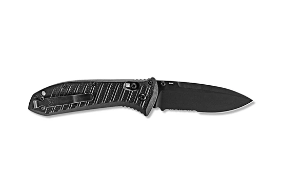 Benchmade 570SBK-1 Black Presidio II Folding Knife 3.72" Satin S30V Serrated Blade Black Molded CF-Elite Handle - Image 3