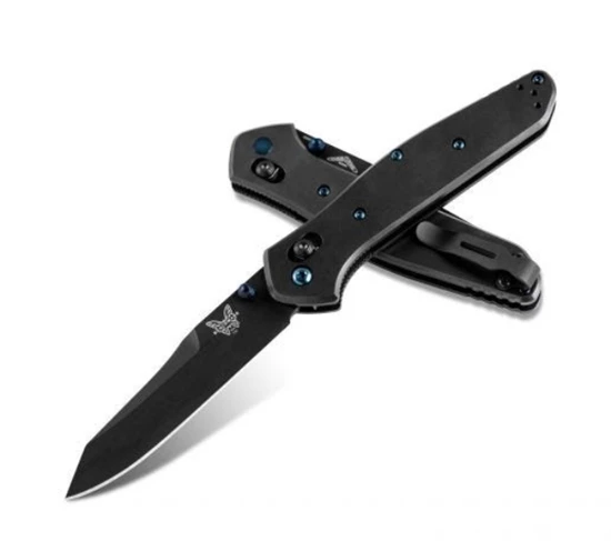 Benchmade 940BK-2003 Osborne 3.40" CPM-S90V Black DLC Plain Blade Black Titanium Handle Knife -Limited To 2000