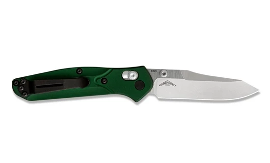 Benchmade 945 Mini Osborne 2.9" Satin AXIS Lock Knife Green G10 - Image 4