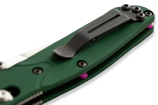 Benchmade 945 Mini Osborne 2.9" Satin AXIS Lock Knife Green G10 - Image 7
