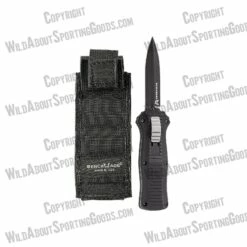 Benchmade 3350BK Mini-Infidel AUTO OTF 3.10" D2 Black Double Edge Blade, Aluminum Handles, Sheath With MALICE CLIP Included