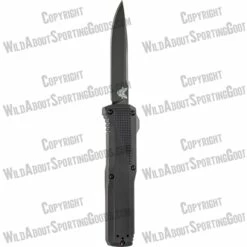 Benchmade 4600DLC Phaeton AUTO OTF 3.45" Black S30V Drop Point Blade, Black Aluminum Handles
