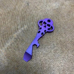 Chaves Key Titanium Crosshatch HIGH VOLTAGE PURPLE ANO