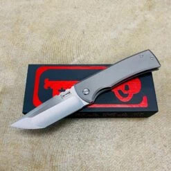 Chaves Ultramar Redencion 229 Kickstop TANTO 3.6" Satin Bohler M390 Stonewashed Titanium Frame Lock Knife