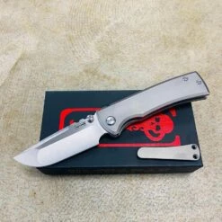 Chaves Ultramar Redencion Street 3.25" Satin Drop Point Titanium Knife