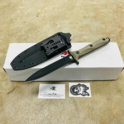 Hinderer Ek Dagger 01 Parkarized 6.5" Double Edged OD Green Micarta Fixed Knife