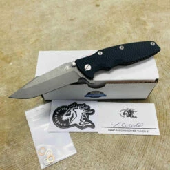 Rick Hinderer Eklipse 3.5" Harpoon Spanto Tri-Way Working Finish BATTLE BRONZE Black G10 Flipper Knife