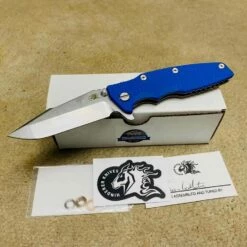 Rick Hinderer Eklipse 3.5" Harpoon Spanto Tri-Way Stonewash Bronze Blue G10 Flipper Knife