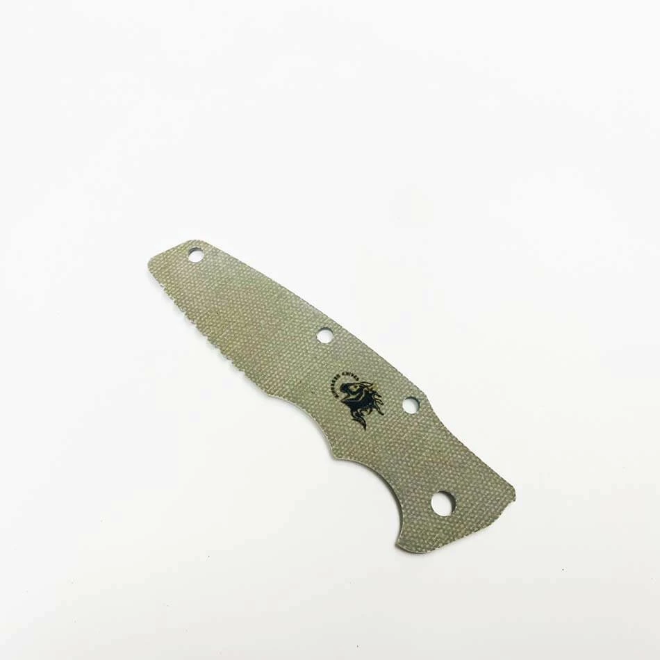 Rick Hinderer GEN 2 Eklipse 3.5" Textured Micarta OD Green Scale - Image 2