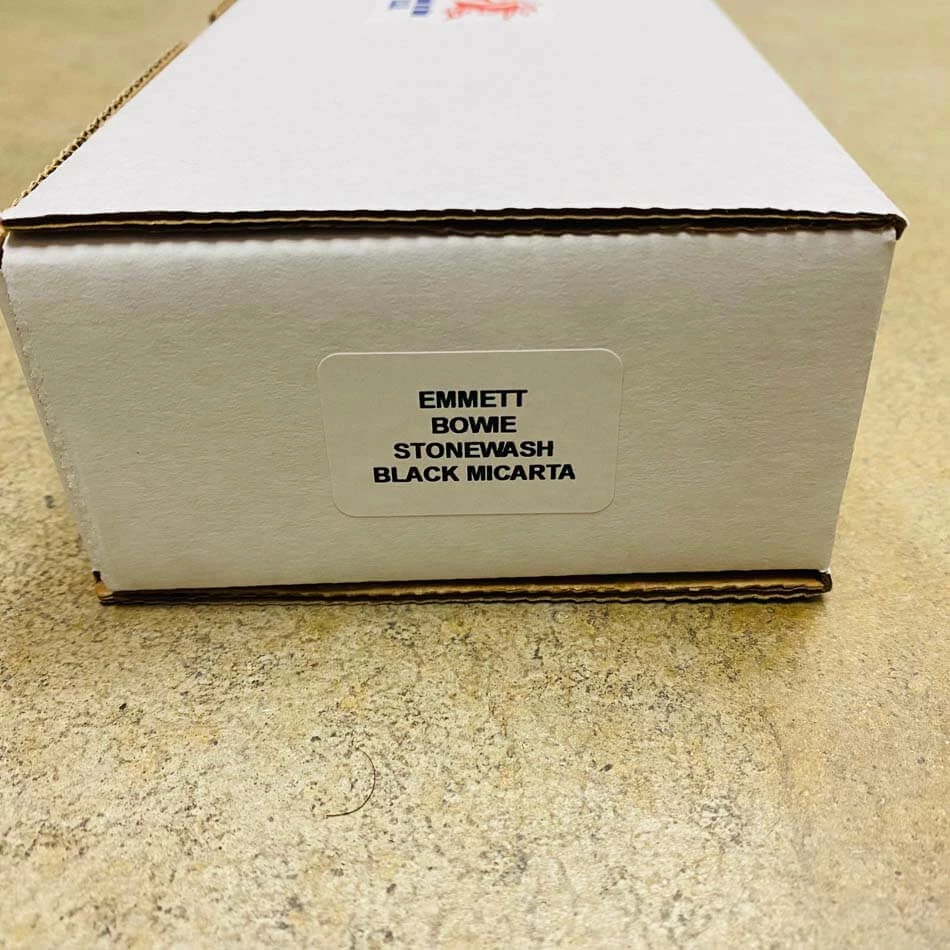 Hinderer Emmett Bowie Stonewashed 3.83" Blade Black Micarta Knife - Image 9