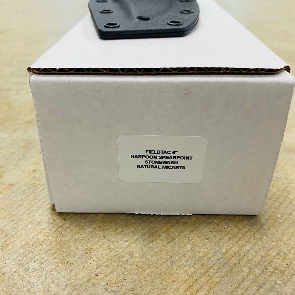 Hinderer Fieldtac 6" Harpoon Spearpoint Stonewash Natural Micarta Fixed Blade Knife - Image 9