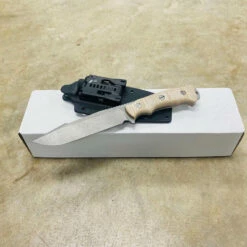 Hinderer Fieldtac 6" Harpoon Spearpoint Working Finish Natural Micarta Fixed Blade Knife