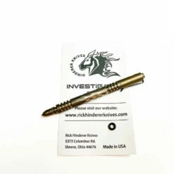 Rick Hinderer Investigator Pen Titanium Stonewash Bronze Flames