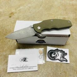 Rick Hinderer Jurassic Spearpoint 3.125" Working Finish OD Green G10 Knife